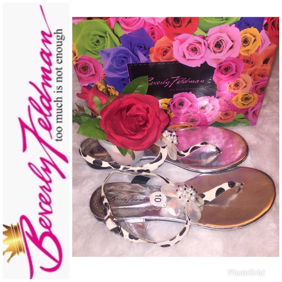 Beautiful Beverly Feldman Flower Sandals. Size: 10 - Picture 1 of 6